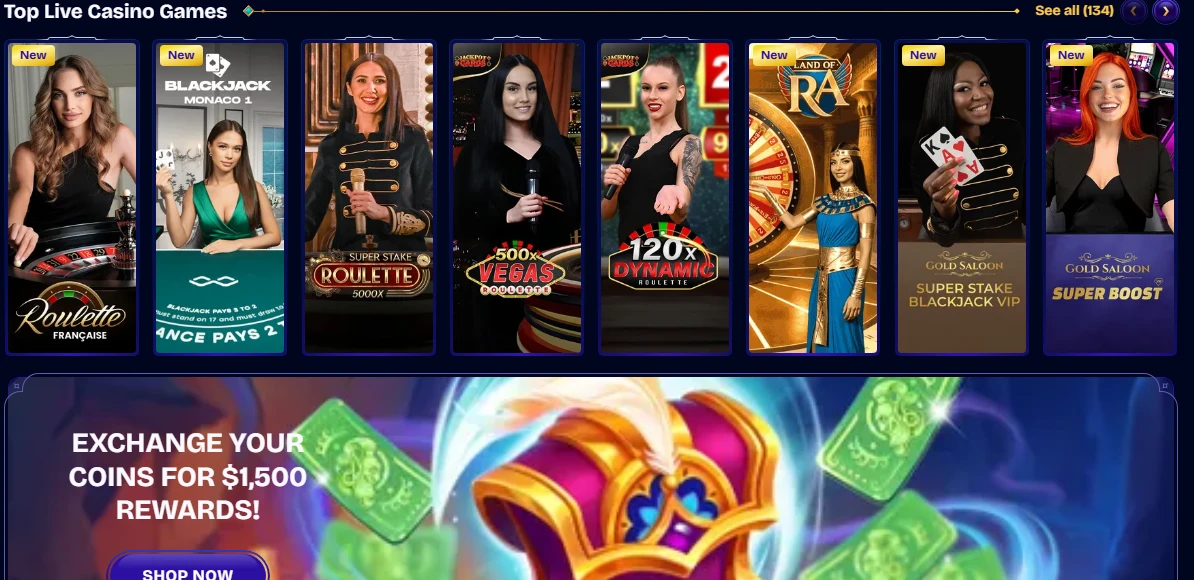 Casino en direct Wishwin
